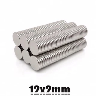 1ชิ้น แม่เหล็กนีโอไดเมียม 12x2มิล Magnet Neodymium 12x2mm แม่เหล็กแรงสูง 12*2mm แม่เหล็ก กลมแบน 12*2มิล