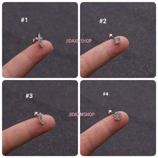 จิวสแตนเลสก้าน 1.2 mm ลายใหม่สวยมาก( ราคา 1 ชิ้น)