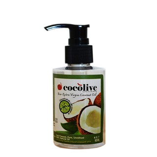 น้ำมันมะพร้าวสกัดเย็นบริสุทธิ์ 100% ขนาด 90ML แบรนด์ COCOLIVE