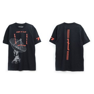 เสื้อยืดโอเวอร์ไซส์QWT47-1 SATTLELITE BLACK ดำS-3XL