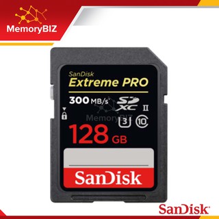 SanDisk Extreme Pro SD Card UHS-ii 128 GB ความเร็วอ่าน300MB/s (SDSDXPK_128G_GN4IN) แซนดิส กล้อง ถ่ายรูป กล้องDSLR