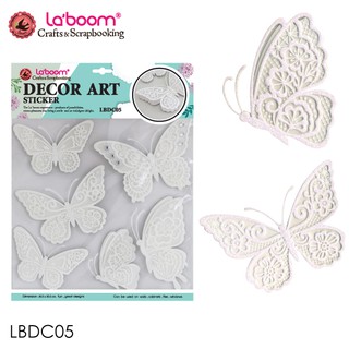 Laboom (ลาบูม) สติกเกอร์ตกแต่งผีเสื้อ รหัส LBDC05