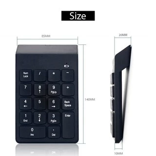 Numeric Mini Keypad 2.4G Wireless คีย์บอร์ดตัวเลขไร้สายUSB คีย์บอร์ด แป้นตัวเลข แป้นพิมพ์18ปุ่ม สำหรับNotebook