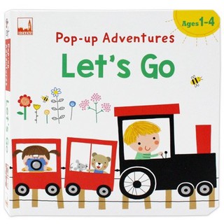 หนังสือ Pop-Up เสริมความรู้ภาษาอังกฤษเกี่ยวกับยานพาะหนะ และเกมทายคำท้ายเล่ม Pop-up Adventures At Lets Go