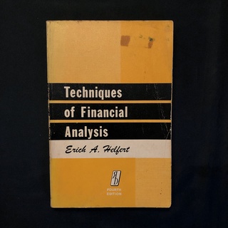 หนังสือ Techniques Of Financial Analysis / Erich A. Helfert มือสอง