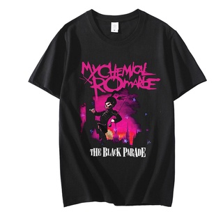 เสื้อผ้าผชเสื้อยืดแขนสั้นลําลอง พิมพ์ลาย My Chemical Romance The Black Parade สไตล์พังก์ เหมาะกับฤดูร้อน สําหรับผู้ชาย แ