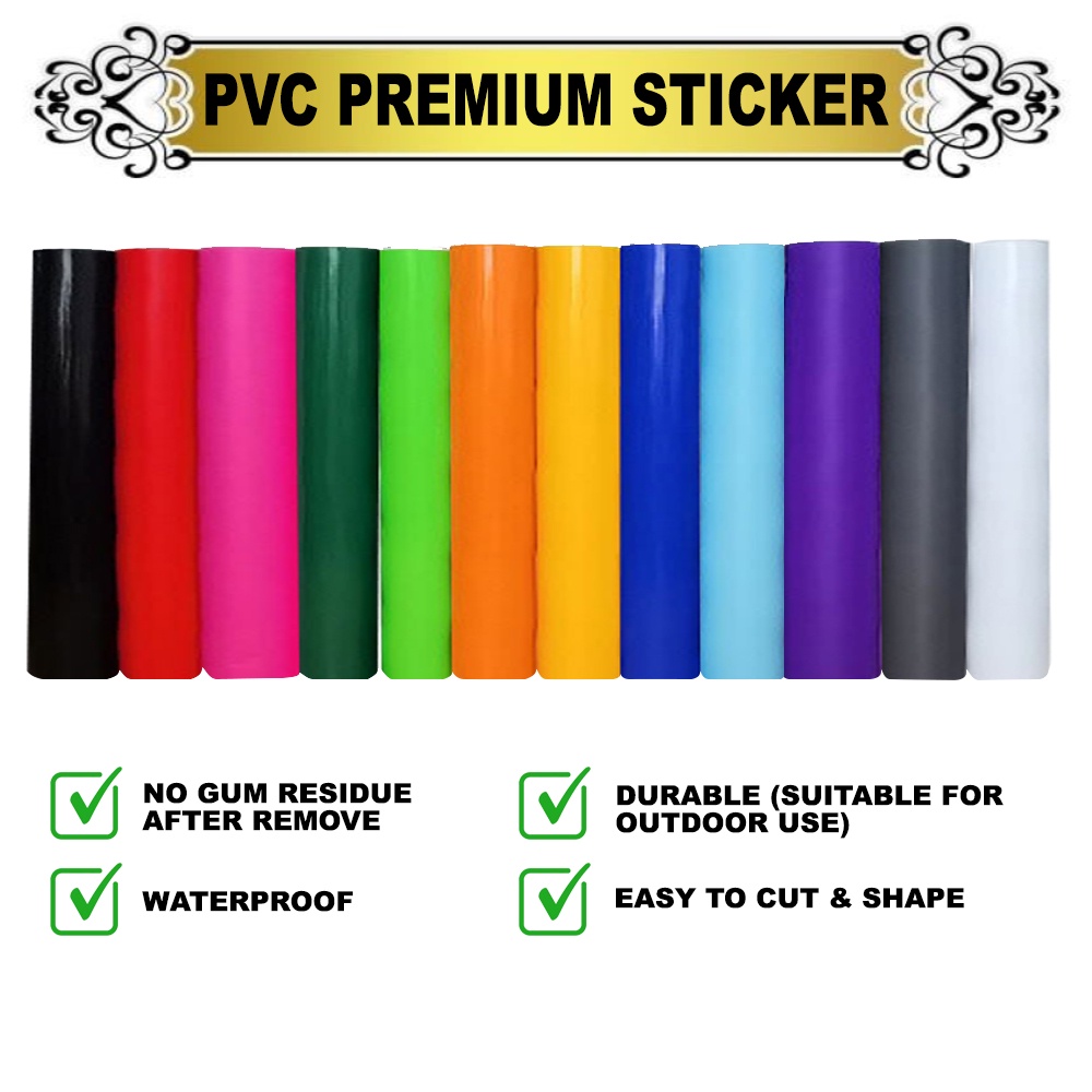 PVC PREMIUM STICKER / PVC STICKER PELEKAT PVC กันน้ําสติกเกอร์ไวนิลรถสติกเกอร์ BALLOON สติกเกอร์ ORA