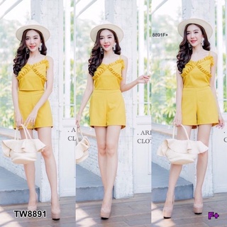 TW8891 Set2ชิ้น เสื้อครอปสายเดี่ยว