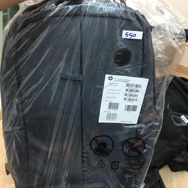 กระเป๋าใส่เป้คอมพิวเตอร์โน็ตบุ๊ค ของแท้ Hp ขนาด15.6นิ้วใส่ได้เลยจร้า