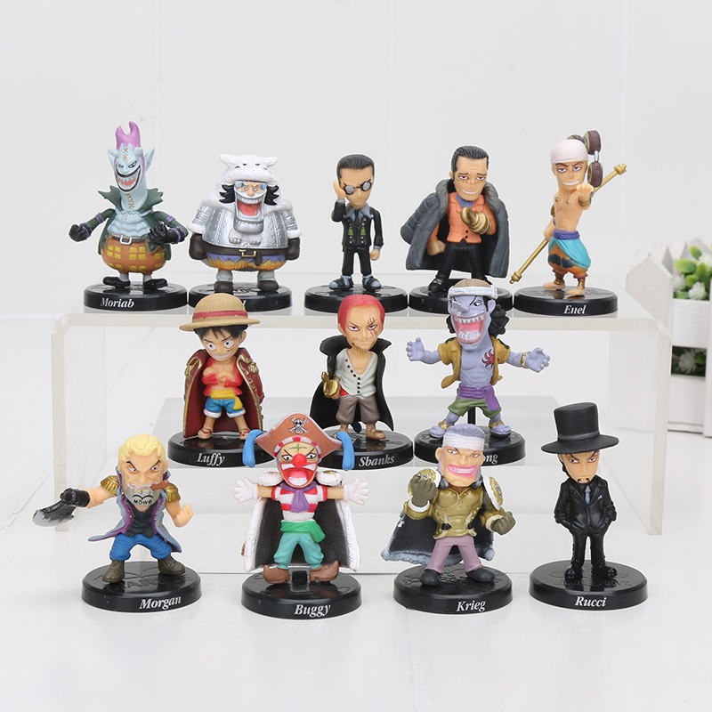 12pcs Anime One Piece Figure Set Devil Fruit Users Buggy Crocodile Shanks Straw Hat Luffy Action Figure Pvc Model Doll Toys ราคาท ด ท ส ด