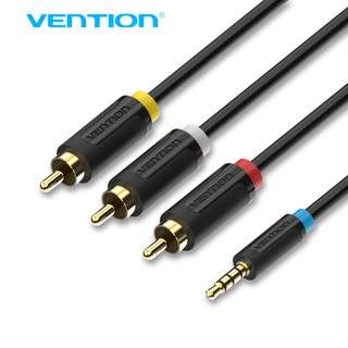 สายเคเบิ้ลVention 3 . 5 มม . แจ็ค 3 Rca สายสัญญาณเสียงวิดีโอ Av สายเคเบิ้ล Aux