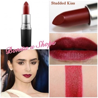 Beauty-Siam แท้ทั้งร้าน !! แบ่งขายลิปสติก MAC  สี STUDDED KISS ขนาด 0.25 G. แบ่งขายใส่กระปุก แถมแปรงทาลิปฟรี แท้100%