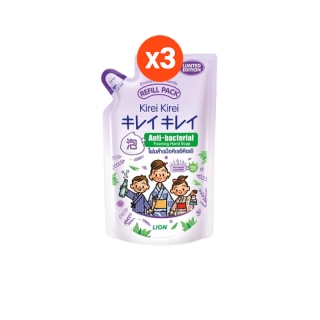 [ขายดี] KIREI KIREI โฟมล้างมือ คิเรอิ คิเรอิ สูตรเพื่อผิวนุ่ม ชุ่มชื่น ถุงเติม 200 มล. 3 ถุง (เลือกกลิ่นได้)