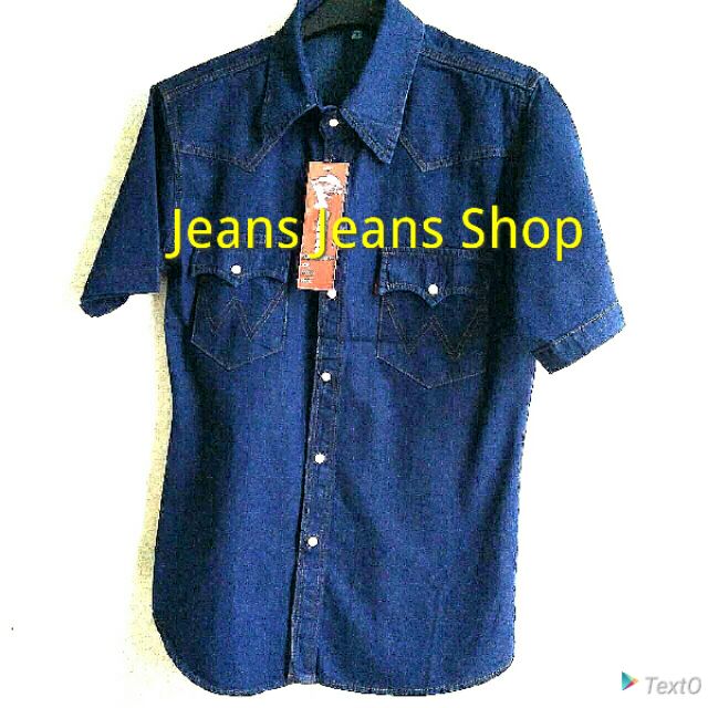 เสื้อทำงานชาย เสื้อยีนส์แขนสั้น ราคาถูกพร้อมส่ง