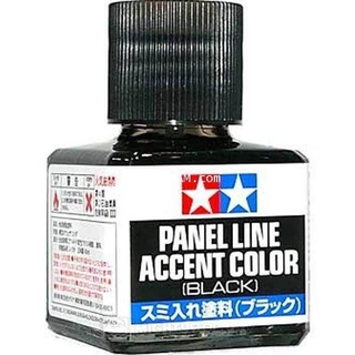 Panel line Black ทินเนอร์ใช้หยอดตามแนวร่องบนโมเดล เพื่อตกแต่งให้มีมิติ for weathering, Tamiya