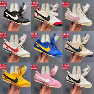 รองเท้าเด็กNike (size25-35)รองเท้าผ้าใบหนังผูกเชือก