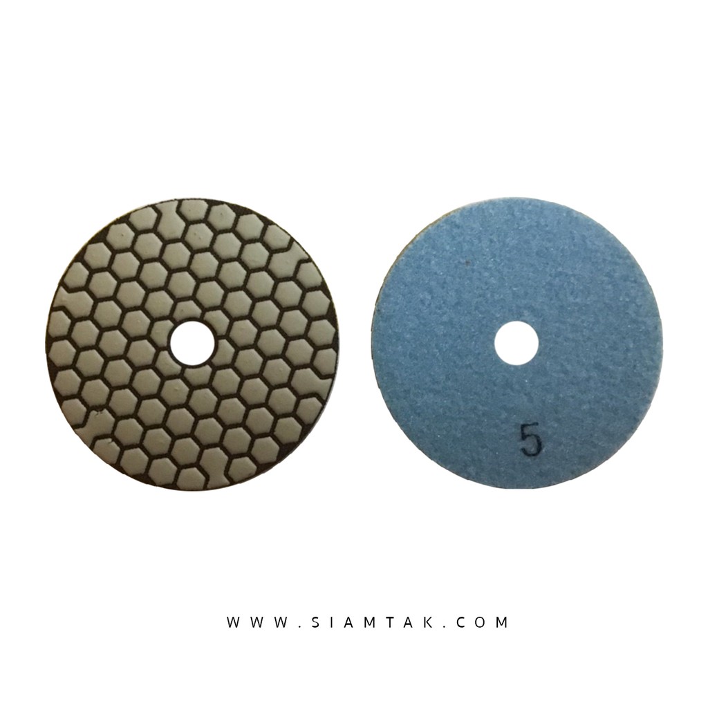 (+Promotion) ใบขัดแห้ง 4 นิ้ว  5 DRY POLISHING PADS 4 Inches Marble tools Granite tools Tile tools ราคาถูก เครื่อง ขัด เครื่อง ขัด กระดาษทราย เครื่อง ขัด ไม้ เครื่อง ขัด กระดาษทราย สายพาน