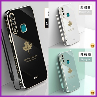 เคส Vivo Y19 เคสหรูหรา พื้นผิวเรียบ เคสโทรศัพท์ ชุบไฟฟ้า + ฟรีสายคล้อง