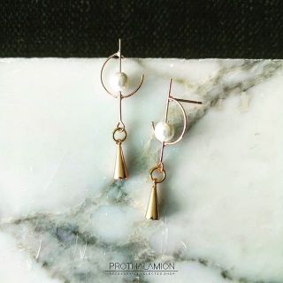 Rose Gold Silver Earrings ต่างหู ตุ้มหู มินิมอล ประดับ มุก พรีเมียม นำเข้า สี Pink Gold ก้านเงิน ไม่แพ้ สำหรับผิวแพ้ง่าย