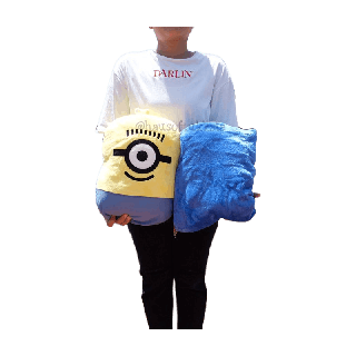 หมอนผ้าห่ม Minion มินเนี่ยน Carl คาร์ล 13นิ้ว (100x150cm) Minions มินเนียน Despicable Me