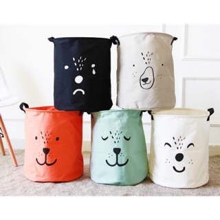 ตระกร้าใส่ของ ลาย Cute face ‼️มาใหม่ จำนวนจำกัด‼️