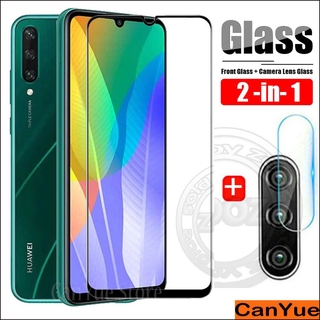 Huawei Y7a Y6p Y7p (2020) Nova 7i P Smart (2021) Camera Lens Protective Film + Tempered Glass Screen Protector 2-in-1 for Huawei Y6p (2020) Huawei Y7p (2020) Huawei Nova7i Screen Tempered Glass and Camera Lens Protector