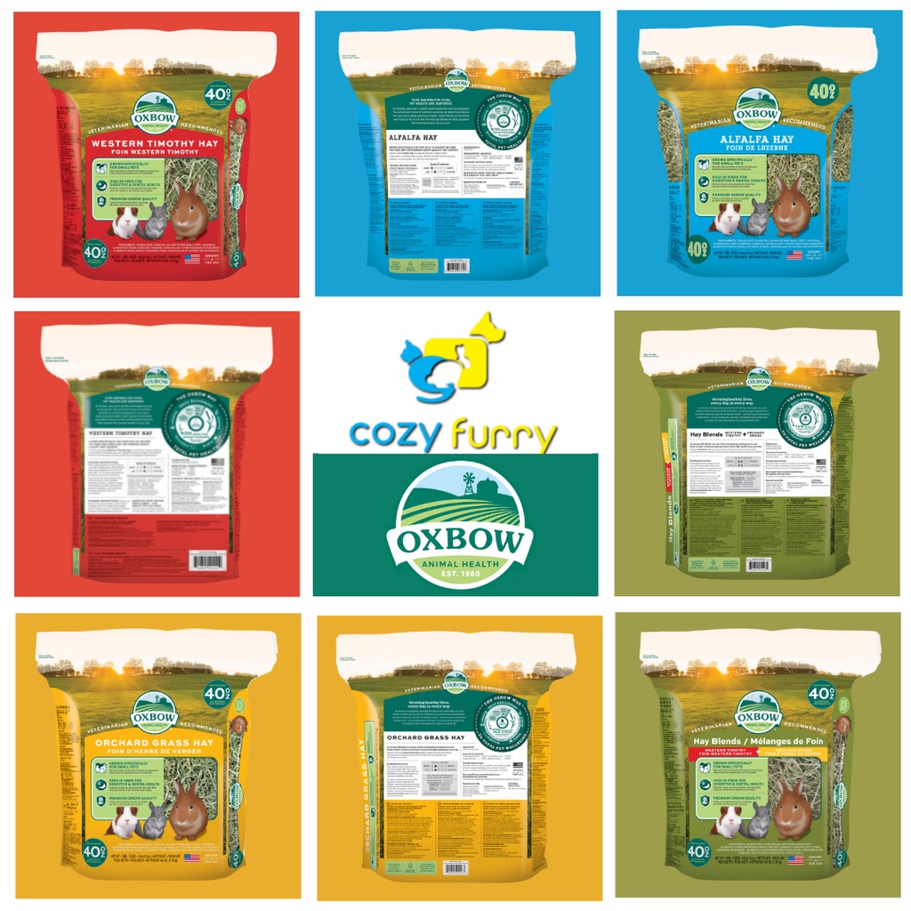 Oxbow Hay หญ้าแห้งกระต่าย แกสบี้ ชินชิลล่า เกรดพรีเมี่ยม ขนาด 40 oz (1.13 กก)