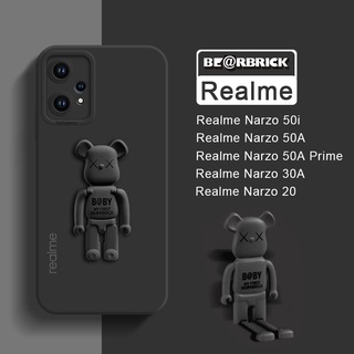 เคสโทรศัพท์มือถือแบบนิ่ม ลายการ์ตูน พร้อมที่ตั้งวาง สําหรับ OPPO Realme Narzo 50A Prime 50i 30A 20