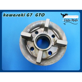 KAWASAKI G7 GTO REAR WHEEL HUB "SILVER"  // ดุมล้อหลัง KAWASAKI G7 GTO สีบรอนซ์เงิน แบบ 4 รู สินค้าคุณภาพดี