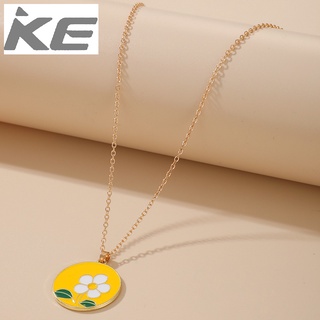 Jewelry Fresh round flower fruit necklace female simple moon butterfly collarbone chain for gi