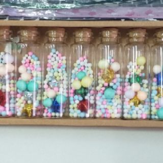 สินค้าพร้อมส่งค่ะ ของชำร่วย ขวดโหล+ดาว+เม็ดโฟมคละสี ราคาถูก 1ชิ้น