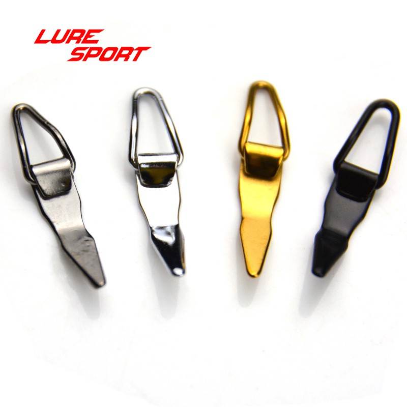 LURESPORT 4 ชิ้นสแตนเลส Hook Keeper พับตกปลา Rod Building Component Repair Rod DIY อุปกรณ์เสริม