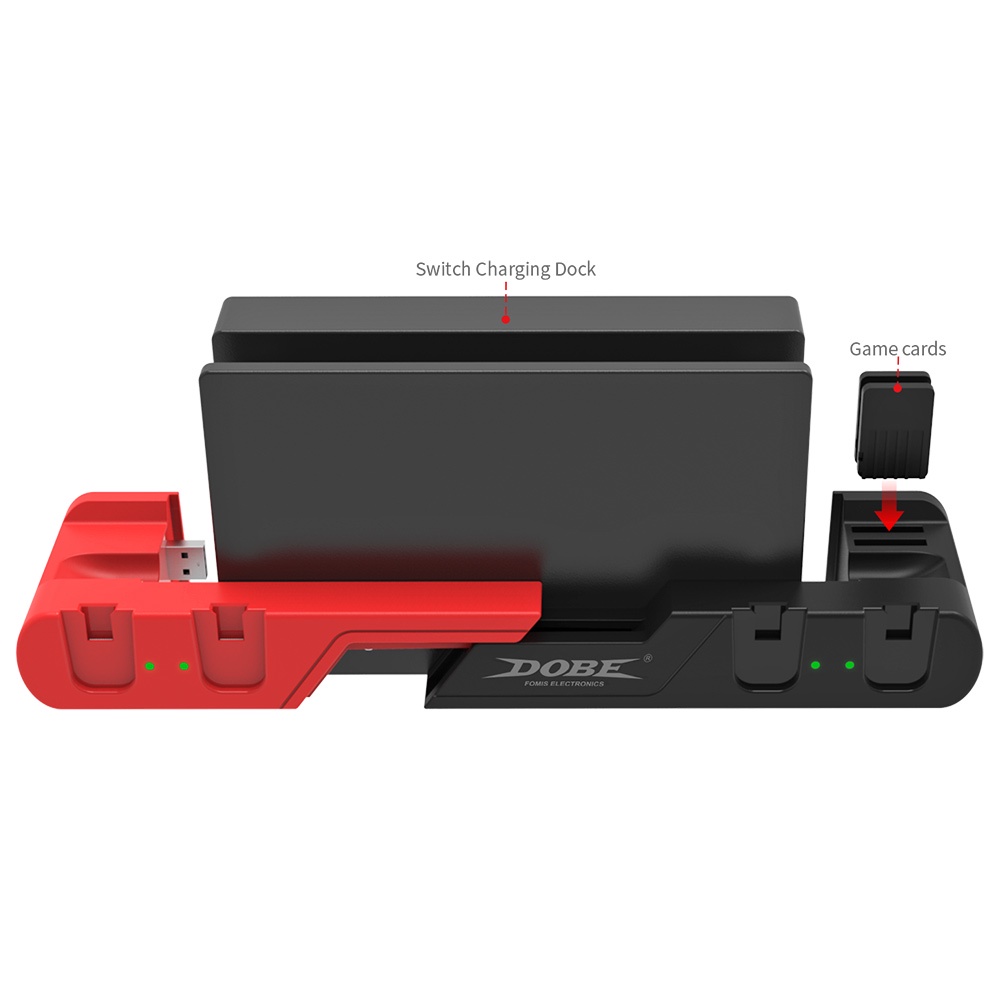 DOBE 6 In 1 Charging Dock for Nintendo Switch (ที่ชาร์จจอยSwitch)(แท่นชาร์จจอยคอน)(แท่นชาร์จจอย)(TNS-0122)