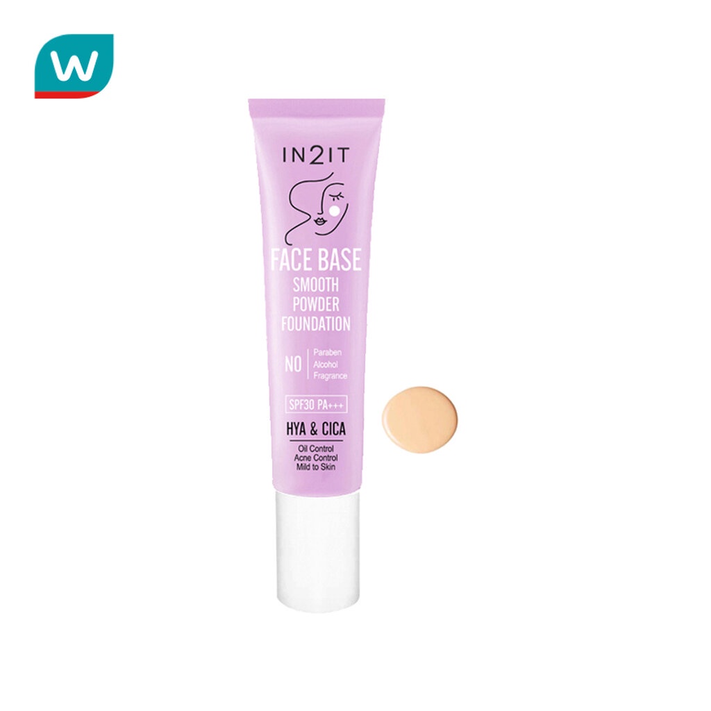 In2it อินทูอิท เบส พาวเดอร์ ฟาวน์เดชั่น SPF30 PA+++ 15ก. #201 ซอฟท์