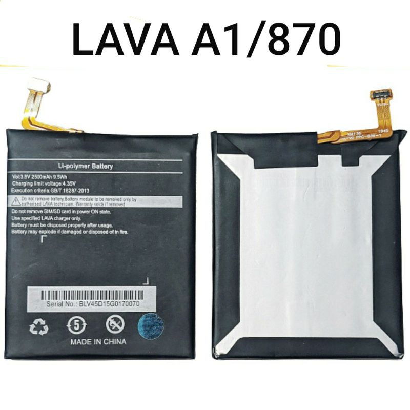 แบต Lava A1/A3/870 สินค้าดีมีคุณภาพ