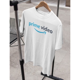 คอตต้อนคอกลมเสื้อยืด Unisex รุ่น Prime Video T-Shirt สวยใส่สบายแบรนด์ Khepri 100%cotton comb รีดทับลายได้เลย ไม่ยืดไม่หด