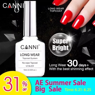 ท้อปเจล CANNI ติดทนนานเป็นเดือน เงาเว่อร์ ของแท้ 100%(พร้อมส่ง)