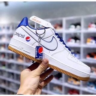 🔥สินค้าพร้อมส่ง🔥Nike Air Force 1 Low Pepsi White Royal Blue University