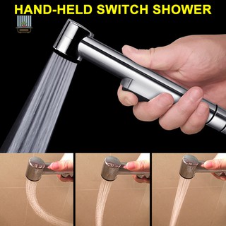 NU 1pcs Hand-held Switch Clean Body Bidet Nozzle Spray Shower Head Toilet Kitchen Garden Flusher .th