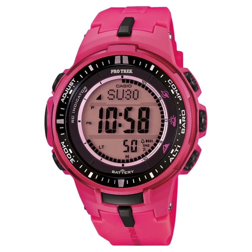 Casio นาฬิกา PRW-3000-4B Rasin Strap - Pink