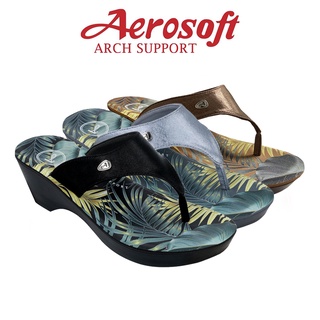 ☁️FW8263☁️ รองเท้าแตะเพื่อสุขภาพ aerosoft arch support(แอโร่ซอฟ)