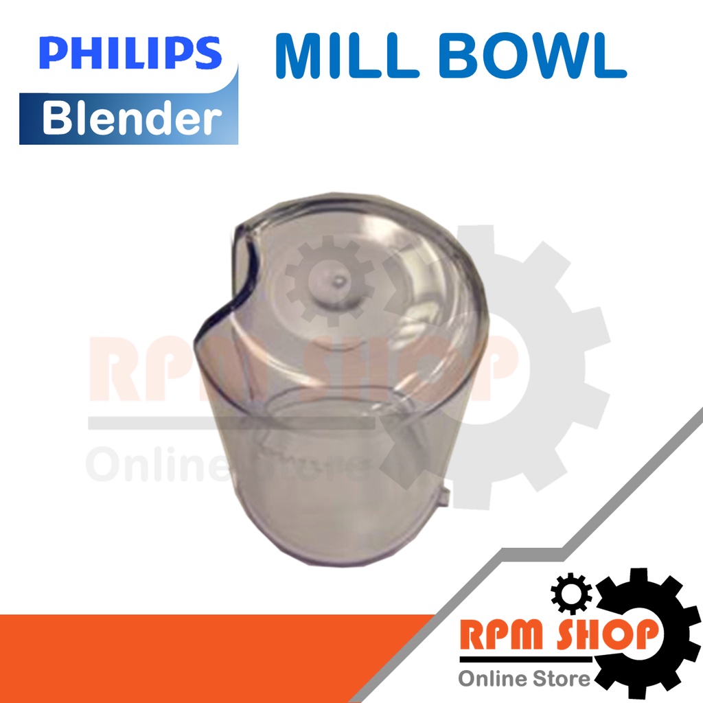 Mill Bowl โถปั่นแห้ง PHILIPS  อะไหล่แท้สำหรับเครื่องปั่น PHILIPS รุ่น HR2115,2116,2117,2118และ2120 (996510072844)