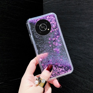 New เคส Huawei Honor X9 5G / X9 4G / X8 / X7 / Nova 9 SE / Nova9 / Honor 50 / P50 Pro Fashion Glitter Liquid Water Quicksand Transparent Soft Case Cover เคสโทรศัพท์ HONORX9