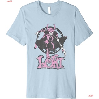 เสื้อยืดสีขาว Marvel Loki Retro Pink Hue Stance Portrait Premium T-Shirt Loki เสื้อ โลกิ เสื้อยืดพิมพ์ลาย cotton เสื