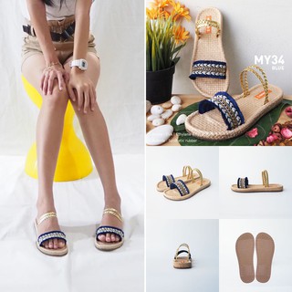 รองเท้าแตะสาน mymelody sandals รุ่น MY-34-ฺBlue