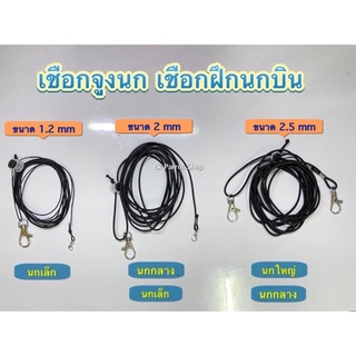 พร้อมส่ง 🔥 [สินค้าไม่รวมห่วงเปิด]สายจูงนกแบบยืดหยุ่นได้ สายคล้องขานกแก้ว นกแก้ว ป้องกันนกหลุด 1-20 เมตร