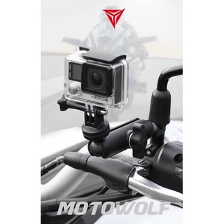 cherry Motowolf MDL 3519 ขายึดเเฮนด์ ที่ยึดกล้องแอคชั่นแคม Action camera สำหรับติดมอเตอร์ไซด์ ของแท้