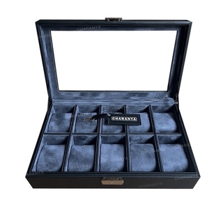 กล่องเก็บนาฬิกา 10 เรือน อย่างดี เกรดพรีเมี่ยม สะสมจุใจ กล่องหนังใส่นาฬิกา Premium Leather watches box storage organize