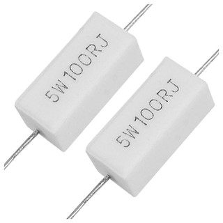 10x Wirewound Ceramic Cement Resistors 100 Ohm 5W Watt 5%