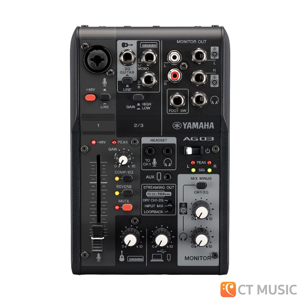[ส่งด่วนทันที] Yamaha AG03 / AG03 MK2 รุ่นใหม่ ยามาฮ่า มิกเซอร์ ออดิโอ อินเตอร์เฟส Live Stream, Home Studio, Interface
